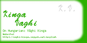kinga vaghi business card